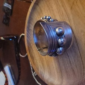 Sterling silver clamper bracelet.  Hallmarked.